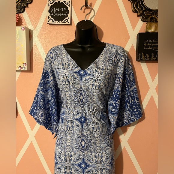 Chico’s Blue & White Maxi Dress - Picture 2 of 9